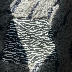 Zebra print mini skirt small